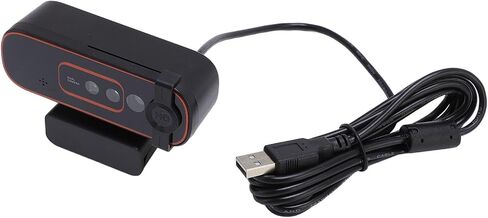 Jiawu Webcam, Facial Recognition 1080P HD Computer Camera, Streaming Camera with Privacy Cover and Noise Cancelling Mic for PC Laptop Desktop Video Conferencing Online Classes and Live in Kuwait