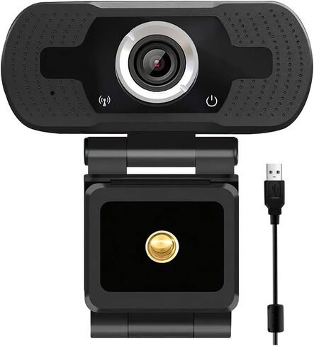 1080P USB Webcam with Mic PC Camera for Video Calling & Recording Video Conference/Online Teaching/Business Meeting Compatible with Computer Desktop Laptop MacBook for Windows Android iOS in Kuwait