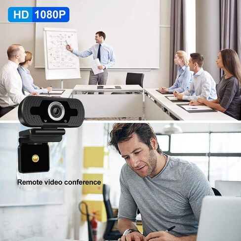 1080P USB Webcam with Mic PC Camera for Video Calling & Recording Video Conference/Online Teaching/Business Meeting Compatible with Computer Desktop Laptop MacBook for Windows Android iOS in Kuwait