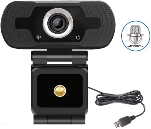 1080P USB Webcam with Mic PC Camera for Video Calling & Recording Video Conference/Online Teaching/Business Meeting Compatible with Computer Desktop Laptop MacBook for Windows Android iOS in Kuwait