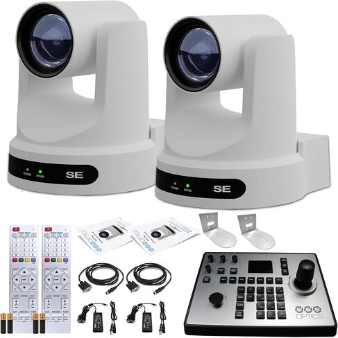 PTZOptics 2 x Move SE PTZ Camera with 12x Optical Zoom PT-Joy-G4 Controller + 2 x Wall Mount in Kuwait