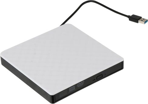 External USB 3.0 DVD Burner and Portable DVD Drive for Laptop and Desktop Computers with CD Drive Compatible for Windows and Mobile Optical Disk Rewriter for Media Playback in Kuwait