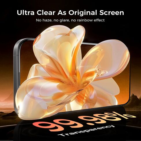 Zeniss NeverBreak 9H+ Hardness for iPhone 15 Screen Protector 12FT Military Grade Protection (Scratch, Shatter, Drop Resistance) Tempered Glass 6.1", 2 Pack with De-Bubble Card, Clear in Kuwait