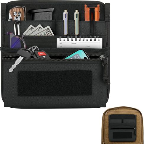 Tactical Bag Organizer Insert Pouch Modular Backpack Insert Panel Multi Pocket Admin Organizer EDC Tool Pouch, Hook and Loop Attachment for Backpack, Tactical Vest & Bag in Kuwait