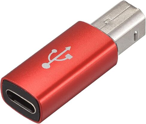 USB C Female to MIDI Convert Adapter, Type-C to USB B Adapter Red for Printers, Laptop, Tablet, Piano, Synthesizers in Kuwait
