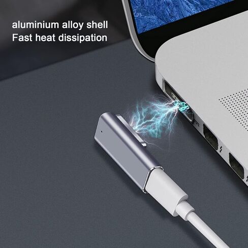UsbC to 2, Magnetic USB C Adapter 5A PD Fast Charging Magnetic Suction Interface USB C to Magnetic Adapter Type C to Magnetic Adapter T Tip for Laptop (USB C to Magnetic Adapter) in Kuwait