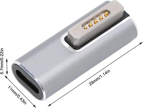 UsbC to 2, Magnetic USB C Adapter 5A PD Fast Charging Magnetic Suction Interface USB C to Magnetic Adapter Type C to Magnetic Adapter T Tip for Laptop (USB C to Magnetic Adapter) in Kuwait