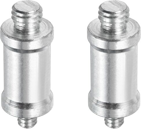 2PCS 3/8" Male to 1/4" Male Light Stand Conversion Screws Converter - 0.62 x 1.18 Inch Carbon Steel Tripod Thread Adapter Mount, Stable Tripod for Light Stand/Hot Shoe in Kuwait