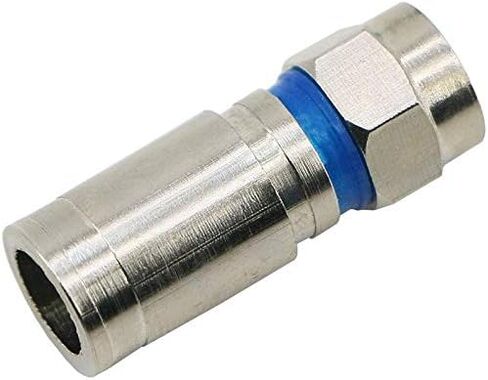 Compression RG6 F Connector Coax Coaxial Adapter Plug for Satellite & Cable TV (50 Pack) in Kuwait