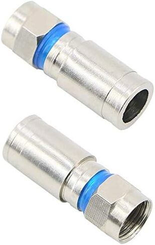 Compression RG6 F Connector Coax Coaxial Adapter Plug for Satellite & Cable TV (50 Pack) in Kuwait