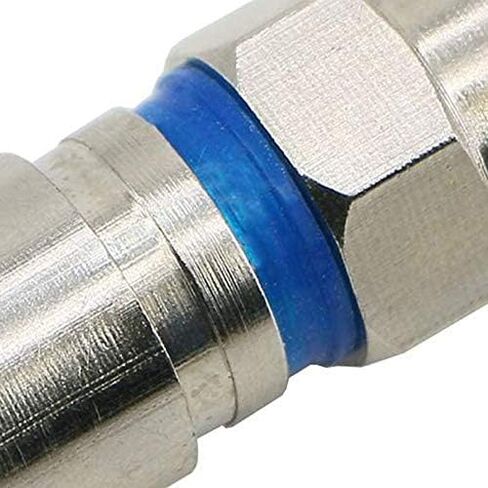 Compression RG6 F Connector Coax Coaxial Adapter Plug for Satellite & Cable TV (50 Pack) in Kuwait