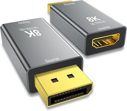 8K@60Hz 4K@120Hz Active DisplayPort to HDMI Adapter,2Pack in Kuwait