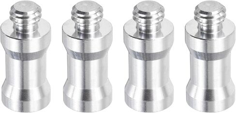 2PCS 1/4" Female to 3/8" Male Light Stand Conversion Screws Converter - 0.58 x 0.98 Inch Aluminum Alloy Tripod Thread Adapter Mount, Stable Tripod for Light Stand/Hot Shoe in Kuwait