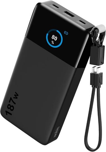 NOBIS Portable Charger 187W 25000mAh Power Bank w/Smart Display APP in Kuwait