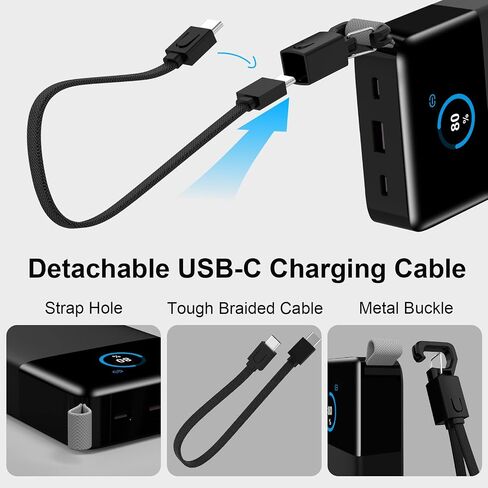 NOBIS Portable Charger 187W 25000mAh Power Bank w/Smart Display APP in Saudi Arabia
