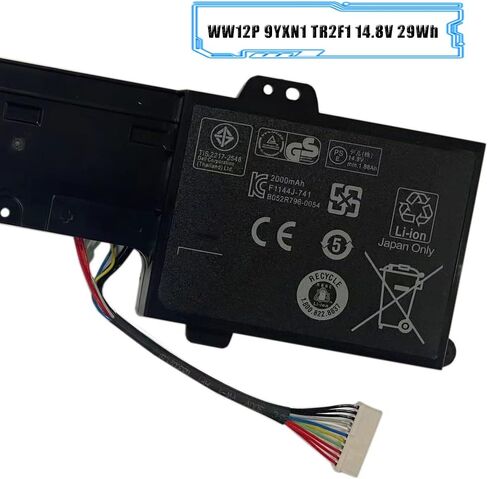 WW12P 9YXN1 TR2F1Laptop Battery Compatible with Dell Inspiron Duo 1090 Tablet PC, Duo Convertible 14.8V 29Wh in Kuwait