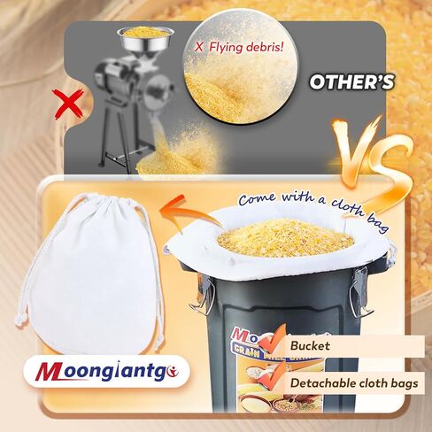 Moongiantgo Grain Mill Grinder 6.6Gal Electric Corn Grinder 1300W Feed Mill in Saudi Arabia