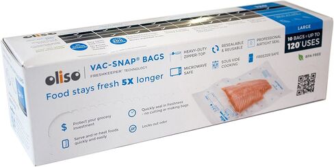 Oliso Pro VAC-SNAP Bags for Oliso Vacuum Sealers, Large, 1 Gallon, 10 Bags in Saudi Arabia