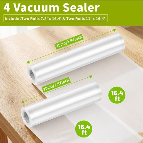 4 Pack Vacuum Sealer Rolls Compatible with FoodSaver vacuum sealers in Kuwait