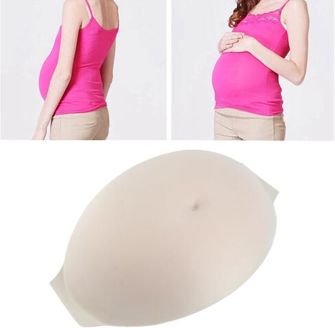 Fake Pregnant Belly Bump 15.35x10.23x2.75in Chinlon Lightweight Breathable Design Pregnant Belly with Ventilation Holes Fake Belly for Cosplay Photography Stage Performance Costume Role Play in Kuwait