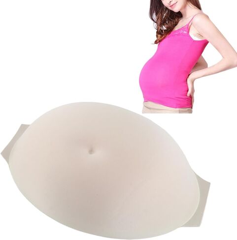 Fake Pregnant Belly Bump 15.35x10.23x2.75in Chinlon Lightweight Breathable Design Pregnant Belly with Ventilation Holes Fake Belly for Cosplay Photography Stage Performance Costume Role Play in Kuwait