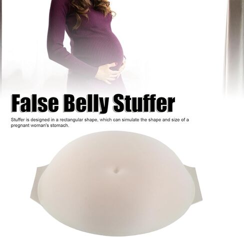 Fake Pregnant Belly Bump 15.35x10.23x2.75in Chinlon Lightweight Breathable Design Pregnant Belly with Ventilation Holes Fake Belly for Cosplay Photography Stage Performance Costume Role Play in Kuwait