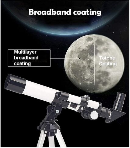 Telescope 40mm Aperture 400mm Mount Astronomical Refracting Telescope Adjustable Tripod for Beginners and Kids The Best Astronomy Gift (With Mobile Phone Holder) in Kuwait