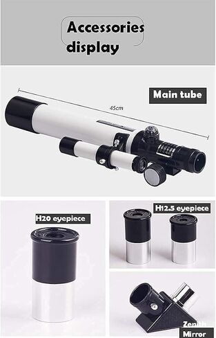 Telescope 40mm Aperture 400mm Mount Astronomical Refracting Telescope Adjustable Tripod for Beginners and Kids The Best Astronomy Gift (With Mobile Phone Holder) in Kuwait