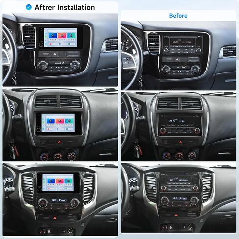 Dasaita 7" Car Stereo for Mitsubishi Outlander Lancer ASX Pajero 2007-2019, with AHD 1080P Camera, Universal Front or Rear View, Support Wireless CarPlay & Android Auto, 6GB+64GB Double Din Head Unit in Kuwait