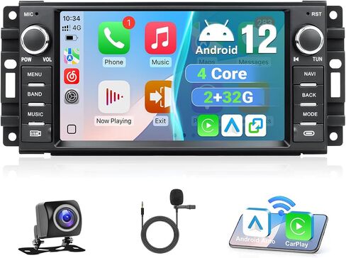 Leadfan Car Radio for Jeep Wrangler JK 2007-2018 Dodge RAM 1500 2009-2012 in Kuwait