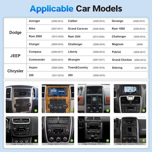 Leadfan Car Radio for Jeep Wrangler JK 2007-2018 Dodge RAM 1500 2009-2012 in Kuwait