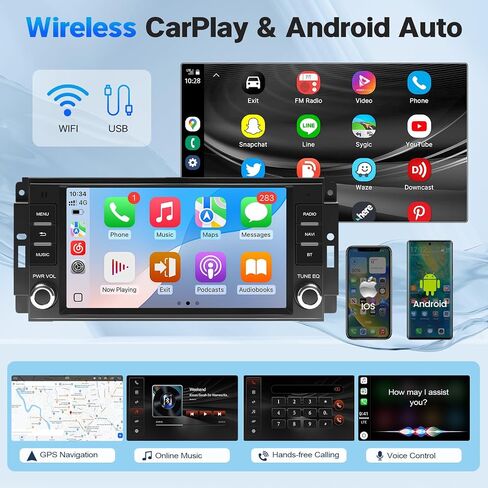 Leadfan Car Radio for Jeep Wrangler JK 2007-2018 Dodge RAM 1500 2009-2012 in Kuwait