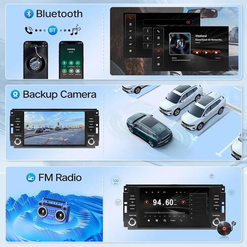 Leadfan Car Radio for Jeep Wrangler JK 2007-2018 Dodge RAM 1500 2009-2012 in Kuwait