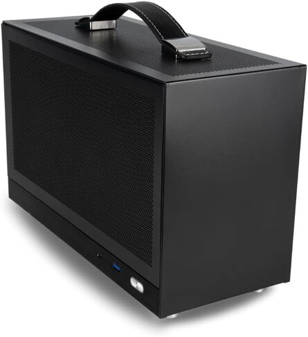 LAN Gamer 8.1L Mini ITX Desktop RTX 5060 Ti 16GB, AMD 8-Core Ryzen 7 8700F CPU, 32GB DDR5 RAM, 2TB Gen4 NVMe SSD, SFF PC w/Windows 11 Pro, 3-Year Warranty, RGB Keyboard+Mouse, Internal Wi-Fi (Black) in Kuwait