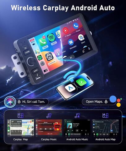 5Ghz WiFi 4G+64G Raido for Chevy Silverado SSR Tahoe 2003-2006,GMC Siera Yukon 2003-2006,Hummer H2 2003-2007 Car Stereo Wireless Carplay Android Auto,5.0Bluetooth 32EQ,SWC,FM/RDS Backup Camera in Kuwait