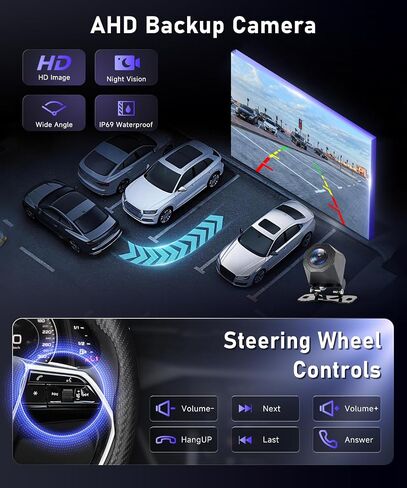 5Ghz WiFi 4G+64G Raido for Chevy Silverado SSR Tahoe 2003-2006,GMC Siera Yukon 2003-2006,Hummer H2 2003-2007 Car Stereo Wireless Carplay Android Auto,5.0Bluetooth 32EQ,SWC,FM/RDS Backup Camera in Kuwait