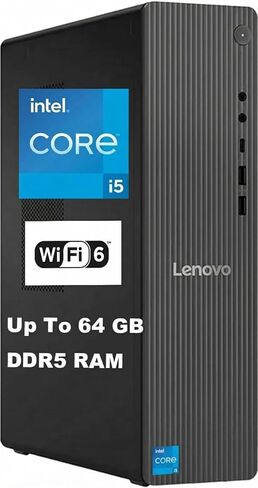 Lenovo IdeaCentre Liter Tower Desktop Computer • Intel Core i5-12500 Processor • 16GB DDR5 • 1TB SSD • Office 365 for The Web • HDMI + VGA, Wi-Fi 6 • Wired Keyboard & Mouse • Windows 11 in Kuwait