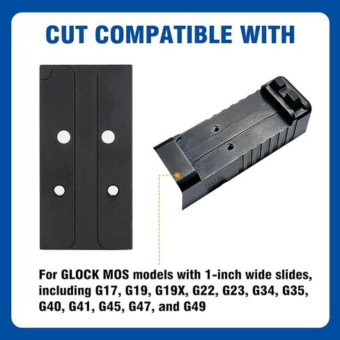 Red Dot Mounting Plate Compatible with Glock 17 19 MOS Slide Cut in Kuwait