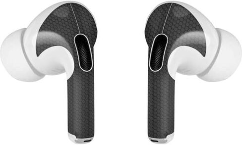 Skinit Decal Audio Skin Compatible with AirPods Pro 2nd Gen - Officially Licensed Specialty Vinyl Black Hex Texture Design in Saudi Arabia