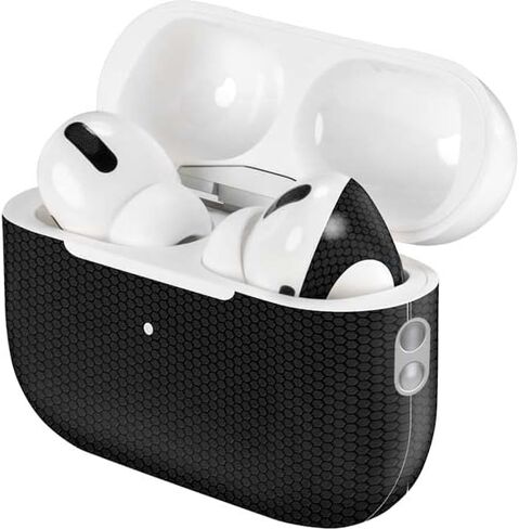 Skinit Decal Audio Skin Compatible with AirPods Pro 2nd Gen - Officially Licensed Specialty Vinyl Black Hex Texture Design in Saudi Arabia