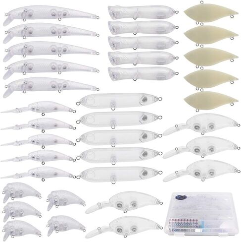 Croch Blank Crankbaits Unpainted Fishing Lure with Tackle Box in Kuwait