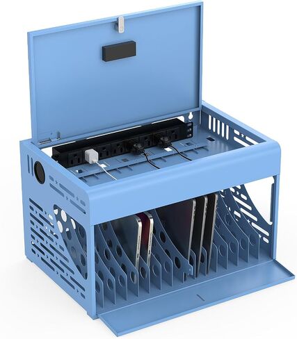 Meteteel 8 Tablet Charging Station Lock Box for Chromebook iPad Black in Kuwait
