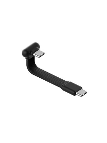Hagibis 180 Degree U-Type USB-C Cable, Short Flat 60W 20V/3A Fast Charging Cable, 480Mbps Data Transfer for iPhone 17 16 Pro Max, Galaxy S25 Ultra S25+, Power Bank, Cooling Fan (Black, 0.11ft) in Kuwait