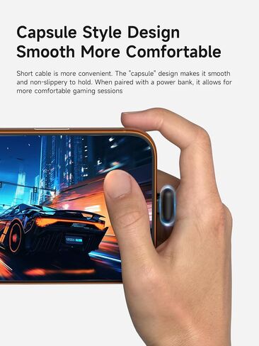 Hagibis 180 Degree U-Type USB-C Cable, Short Flat 60W 20V/3A Fast Charging Cable, 480Mbps Data Transfer for iPhone 17 16 Pro Max, Galaxy S25 Ultra S25+, Power Bank, Cooling Fan (Black, 0.11ft) in Saudi Arabia