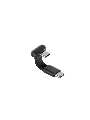 Hagibis 180 Degree U-Type USB-C Cable, Short Flat 60W 20V/3A Fast Charging Cable, 480Mbps Data Transfer for iPhone 17 16 Pro Max, Galaxy S25 Ultra S25+, Power Bank, Cooling Fan (Black, 0.11ft) in Saudi Arabia