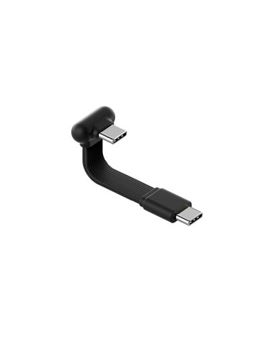 Hagibis 180 Degree U-Type USB-C Cable, Short Flat 60W 20V/3A Fast Charging Cable, 480Mbps Data Transfer for iPhone 17 16 Pro Max, Galaxy S25 Ultra S25+, Power Bank, Cooling Fan (Black, 0.11ft) in Saudi Arabia
