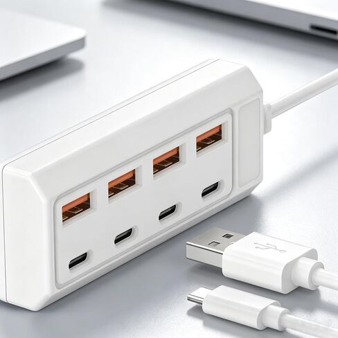 8 Port Powered USB Hub, USB C Multiport Adapter USB Splitter Dock Station in Kuwait
