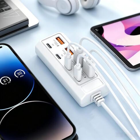 8 Port Powered USB Hub, USB C Multiport Adapter USB Splitter Dock Station in Kuwait