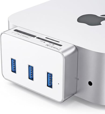 Mac mini M6/M4 Hub with NVMe SSD Enclosure,SD/TF Card Reader,3USB3.0 in Kuwait
