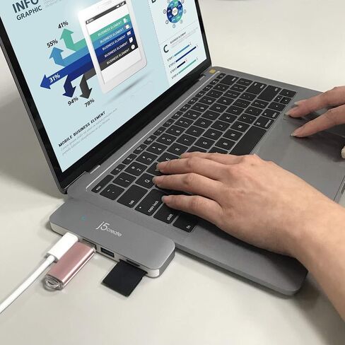 j5create USB-C 7-in-1 UltraDrive Mini Dock 2 USB Type-A Ports in Kuwait